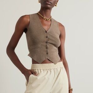 ETERNE Paige cashmere vest top in millet size M/L